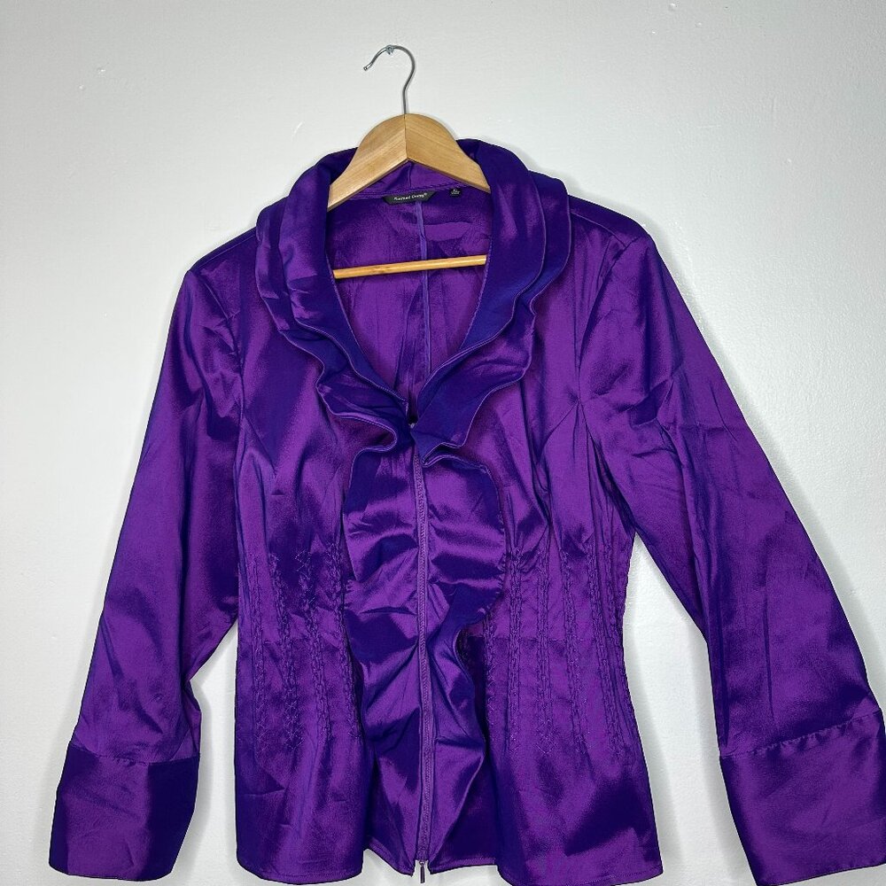 SAMUEL DONG WOMEN PURPLE BLOUSE SIZE XL
